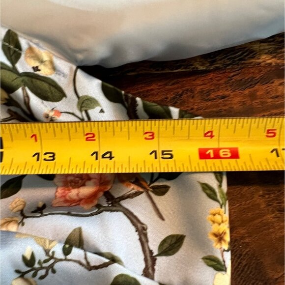 Amur Blue Floral Ruffle Off-Shoulder Mini Dress Size 2 - Picture 8 of 11